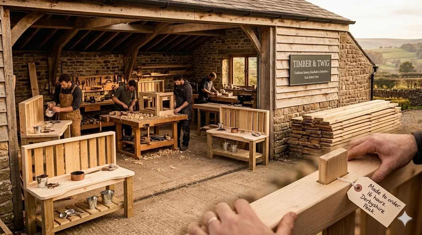 The Timber & Twig workshop in Derbyshire